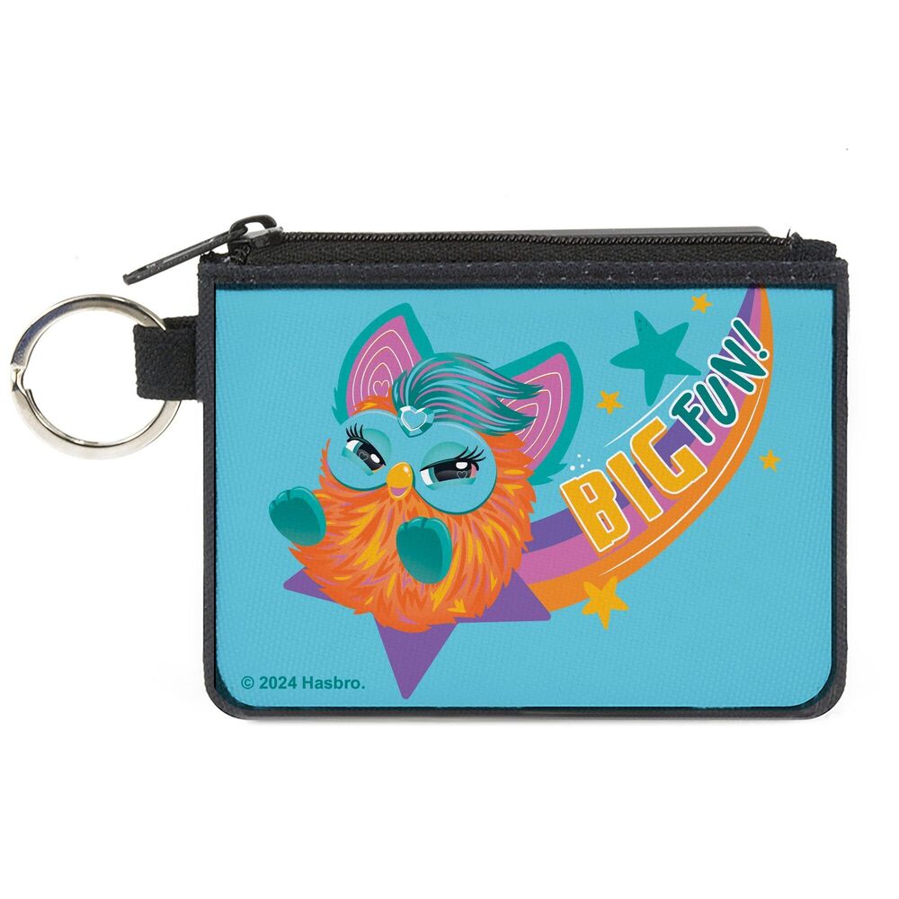 5029 Furby Wallet, Coin Purse, Furby Purple Dancing Furby Pose And Furbish